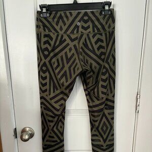 Lululemon Wunder Under Pant *Full-On Luxtreme Chevron Shuffle Fatigue Green